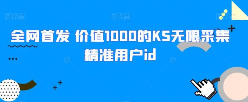 全网首发 价值1000的KS无限采集精准用户id网赚项目-副业赚钱-互联网创业-资源整合诗人资源